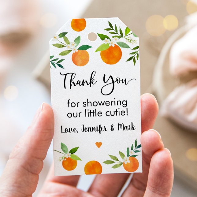 Étiquettes-cadeau Petite Cutie Baby shower Floral (Créateur téléchargé)