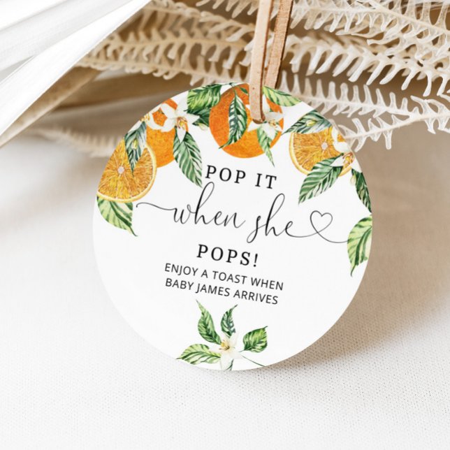 Étiquettes Cadeau Petite cutie Pop it quand elle fait baby shower (Créateur téléchargé)