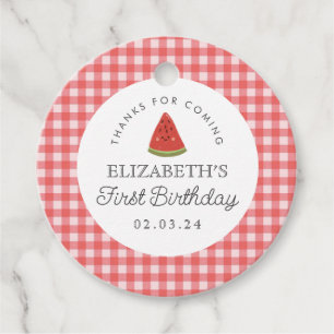 Étiquettes Cadeau Petite douce pastèque Premier anniversaire