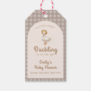 Étiquettes-cadeau Petite ferme En vichy Baby shower