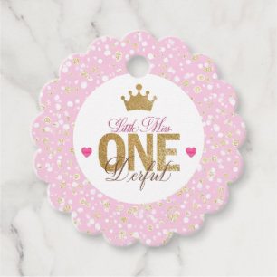 Étiquettes Cadeau Petite Miss Anniversaire