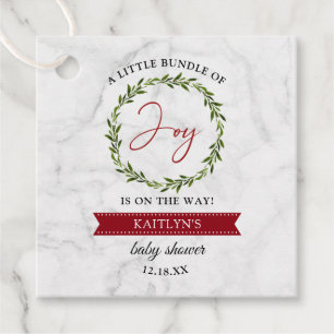 Étiquettes Cadeau Petite Offre De Joie Baby shower De Noël