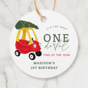 Étiquettes Cadeau Petite Voiture Vacances Onederful Anniversaire Fav