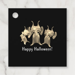 Étiquettes Cadeau Petits Martiens, Happy Halloween, personnalisées