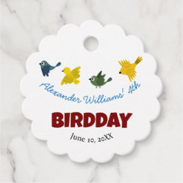 Étiquettes Cadeau Petits oiseaux mignons Fête d'anniversaire pour le