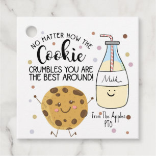 Étiquettes Cadeau peu importe comment le cookie s'effondre la faveur