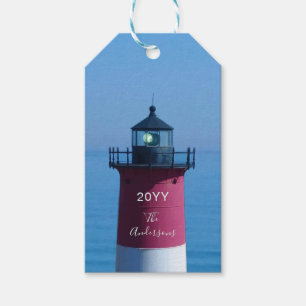Étiquettes-cadeau Phare de Nauset Donné Famille Cape Cod Nautique