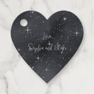 Étiquettes Cadeau Phases de la Lune de nuit étoilée Mariage céleste