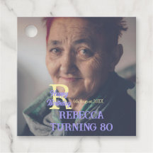 Photo 80e anniversaire ajouter nom date moderne vi