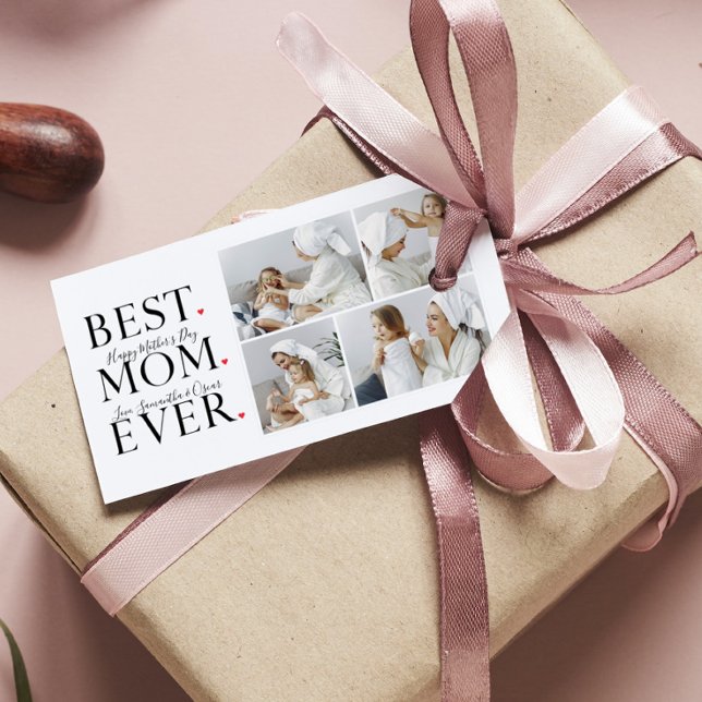 Étiquettes-cadeau Photo de collage moderne (Créateur téléchargé)