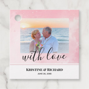 Étiquettes Cadeau Photo Mariage Personnalisée Avec Bébé Étincelant R