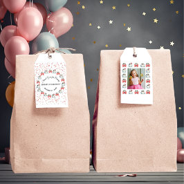 Étiquettes-cadeau Photo personnalisée Cute Ghost Thème Anniversaire