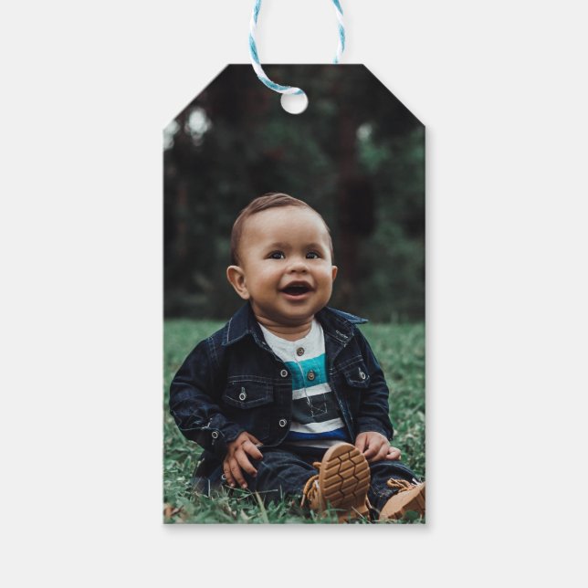 Étiquettes-cadeau Photo personnalisée personnalisée (Devant)