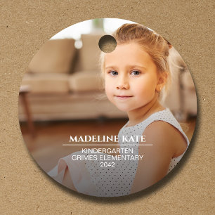 Étiquettes Cadeau Photographie de conservation de l'année scolaire