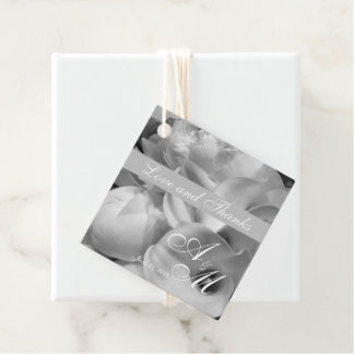 Étiquettes Cadeau Photographie monochromatique Blancs Callas & Peoni
