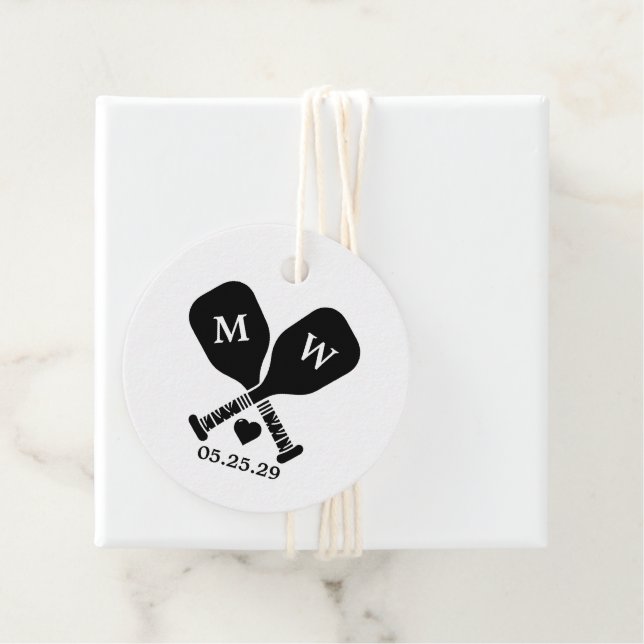 Étiquettes Cadeau Pickleball Love (En situation)