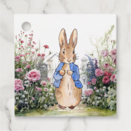 Étiquettes Cadeau Pierre le lapin dans son jardin No 2