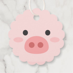 Étiquettes Cadeau Piggy Birthday Kids Art