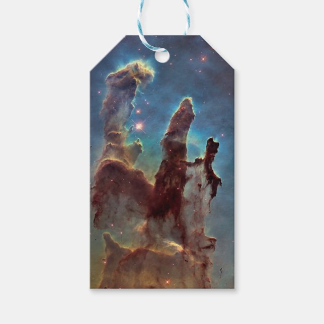 Étiquettes-cadeau Piliers de création, Aigle Nebula Hubble Space (Devant)
