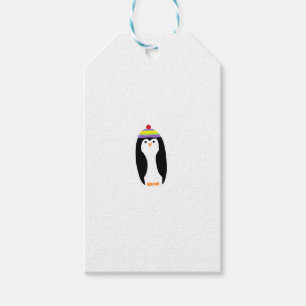 ÉTIQUETTES-CADEAU PINGOUIN MIGNON D'HIVER
