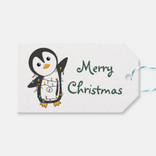 Étiquettes-cadeau Pingouin Noël Neige Hiver Animaux Penguins Tru