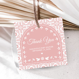 Étiquettes Cadeau Pink Cielito Lindo Papel Picado Baby Shower