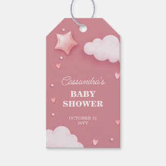 Étiquettes-cadeau Pink Cloud Thème Baby shower Merci Favoriser
