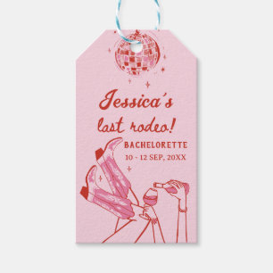 Étiquettes-cadeau Pink Disco Cowgirl Bachelorte Party
