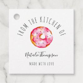 Étiquettes Cadeau Pink Donut From the Kitchen of Baking Homemade
