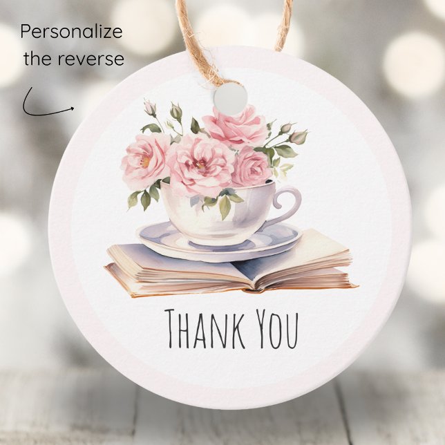 Étiquettes Cadeau Pink Floral thème Anniversaire (Créateur téléchargé)