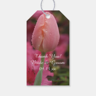 Étiquettes-cadeau Pink Garden Tulip Mariage Merci Favoriser Tags