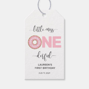 Étiquettes-cadeau Pink Sweet Little MI 1er anniversaire
