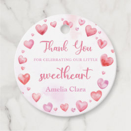 Étiquettes Cadeau Pink Valentine Sweetheart Anniversaire Favoriser T