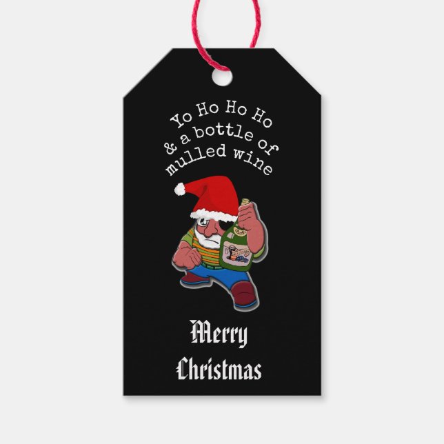 Étiquettes-cadeau Pirate Père Noël (Devant)