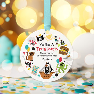 Étiquettes Cadeau Pirate Ship Pirate Trésor Anniversaire