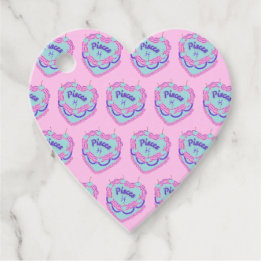 Étiquettes Cadeau Pisces Zodiac Coquette Coeur Anniversaire Gâteau
