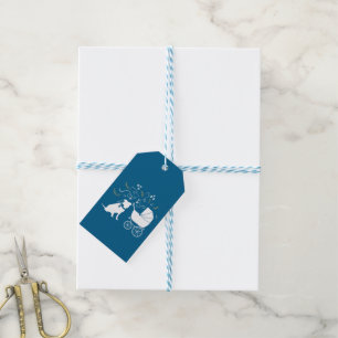 Étiquettes-cadeau Pit Bull Chien Baby shower Blue Boy Pitbull