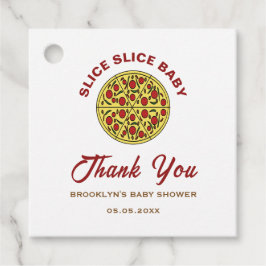 Étiquettes Cadeau Pizza amusante Baby shower tranche neutre genre