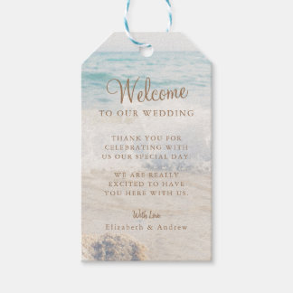 Étiquettes-cadeau Plage Balnéaire/Mariage océanique