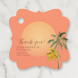Étiquettes Cadeau Plage Italie Sunset Toscan Destination Mariage