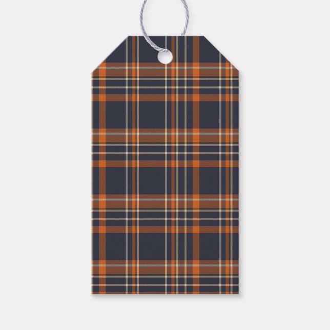 Étiquettes-cadeau Plaid rustique Noël/hiver (Devant)