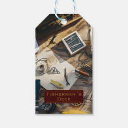 Étiquettes-cadeau Plateau de pêcheur personnalisé