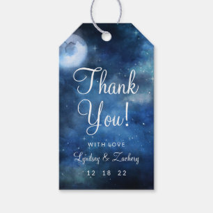 Étiquettes-cadeau Pleine lune Ciel lunaire Merci Mariage céleste