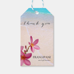 Étiquettes-cadeau Plumeria rose Plumeria Plage Mariage ou affaires s
