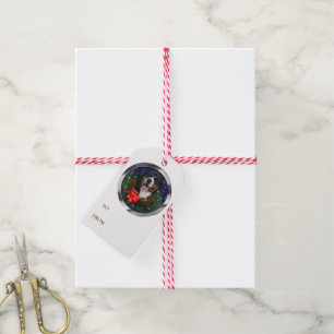 Étiquettes-cadeau Plus grand Noël de chien de Mtn de Suisse