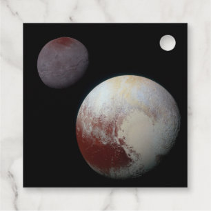 Étiquettes Cadeau Pluton et Charon 9e ou système solaire Planète nai