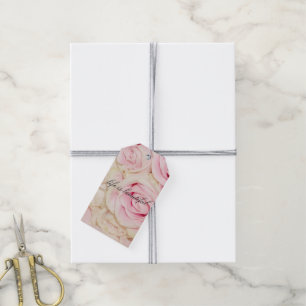 Étiquettes-cadeau Plutôt romantique rose crème rose
