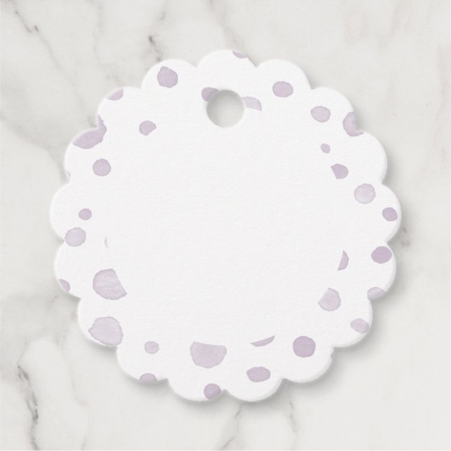 Étiquettes Cadeau Poids Confetti Aquarelle Points Favoriser les étiq (Devant)