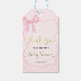 Étiquettes-cadeau Poignée à la main Bow Elegant Frame Dots
