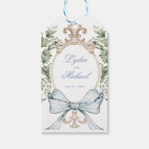 Étiquettes-cadeau Poignets de feuille avec poule MARIAGE